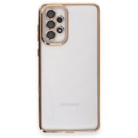 Newface Samsung Galaxy A73 5G Kılıf Razer Lensli Silikon - Gold