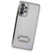 Newface Samsung Galaxy A73 5G Kılıf Slot Silikon - Gümüş