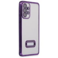 Newface Samsung Galaxy A73 5G Kılıf Slot Silikon - Mor