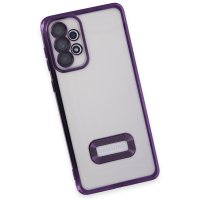 Newface Samsung Galaxy A73 5G Kılıf Slot Silikon - Mor