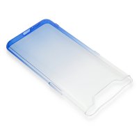 Newface Samsung Galaxy A80 Kılıf Lüx Çift Renkli Silikon - Mavi