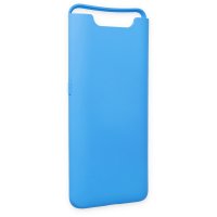 Newface Samsung Galaxy A80 Kılıf Nano içi Kadife Silikon - Mavi