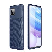 Newface Samsung Galaxy A81 / Note 10 Lite Kılıf Focus Karbon Silikon - Lacivert