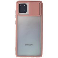 Newface Samsung Galaxy A81 / Note 10 Lite Kılıf Palm Buzlu Kamera Sürgülü Silikon - Pembe