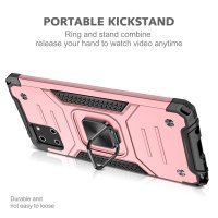 Newface Samsung Galaxy A81 / Note 10 Lite Kılıf Zegna Yüzüklü Silikon Kapak - Rose