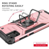 Newface Samsung Galaxy A81 / Note 10 Lite Kılıf Zegna Yüzüklü Silikon Kapak - Rose