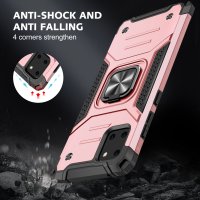 Newface Samsung Galaxy A81 / Note 10 Lite Kılıf Zegna Yüzüklü Silikon Kapak - Rose