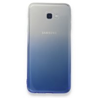Newface Samsung Galaxy J4 Plus Kılıf Lüx Çift Renkli Silikon - Mavi