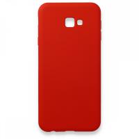Newface Samsung Galaxy J4 Plus Kılıf Nano içi Kadife  Silikon - Koyu Kırmızı