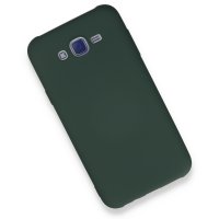 Newface Samsung Galaxy J7 Kılıf Nano içi Kadife  Silikon - Koyu Yeşil