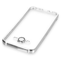 Newface Samsung Galaxy J7 Kılıf Razer Lensli Silikon - Gümüş