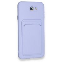 Newface Samsung Galaxy J7 Prime Kılıf Kelvin Kartvizitli Silikon - Lila