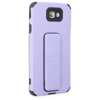 Newface Samsung Galaxy J7 Prime Kılıf Mega Standlı Silikon - Lila