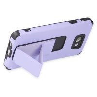 Newface Samsung Galaxy J7 Prime Kılıf Mega Standlı Silikon - Lila