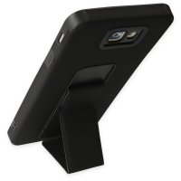 Newface Samsung Galaxy J7 Prime Kılıf Mega Standlı Silikon - Siyah