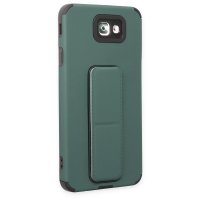 Newface Samsung Galaxy J7 Prime Kılıf Mega Standlı Silikon - Yeşil
