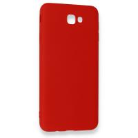 Newface Samsung Galaxy J7 Prime Kılıf Nano içi Kadife Silikon - Kırmızı