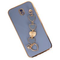 Newface Samsung Galaxy J7 Pro / J730 Kılıf Esila Silikon - Gri