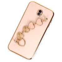 Newface Samsung Galaxy J7 Pro / J730 Kılıf Esila Silikon - Pudra