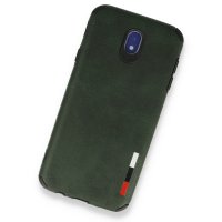Newface Samsung Galaxy J7 Pro / J730 Kılıf Loop Deri Silikon - Yeşil