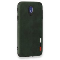 Newface Samsung Galaxy J7 Pro / J730 Kılıf Loop Deri Silikon - Yeşil