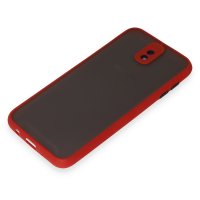 Newface Samsung Galaxy J7 Pro / J730 Kılıf Montreal Silikon Kapak - Kırmızı