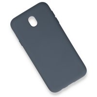 Newface Samsung Galaxy J7 Pro / J730 Kılıf Nano içi Kadife Silikon - Gri