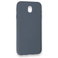 Newface Samsung Galaxy J7 Pro / J730 Kılıf Nano içi Kadife Silikon - Gri
