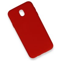 Newface Samsung Galaxy J7 Pro / J730 Kılıf Nano içi Kadife  Silikon - Kırmızı