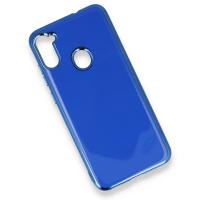 Newface Samsung Galaxy M11 Kılıf İkon Silikon - Mavi