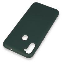 Newface Samsung Galaxy M11 Kılıf Nano içi Kadife Silikon - Koyu Yeşil