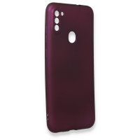 Newface Samsung Galaxy M11 Kılıf First Silikon - Mürdüm