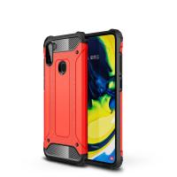 Newface Samsung Galaxy M11 Kılıf Tank Silikon Kapak - Kırmızı