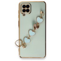 Newface Samsung Galaxy M12 Kılıf Esila Silikon - Su Yeşili