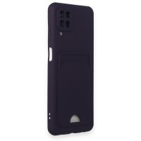 Newface Samsung Galaxy M12 Kılıf Kelvin Kartvizitli Silikon - Derin Mor