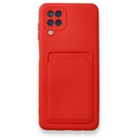 Newface Samsung Galaxy M12 Kılıf Kelvin Kartvizitli Silikon - Kırmızı