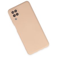 Newface Samsung Galaxy M12 Kılıf Nano içi Kadife Silikon - Pudra