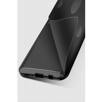 Newface Samsung Galaxy M21 Kılıf Focus Karbon Silikon - Lacivert
