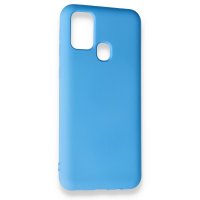 Newface Samsung Galaxy M21 Kılıf Nano içi Kadife  Silikon - Mavi