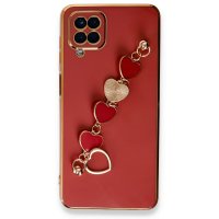 Newface Samsung Galaxy M22 Kılıf Esila Silikon - Kırmızı