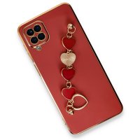 Newface Samsung Galaxy M22 Kılıf Esila Silikon - Kırmızı