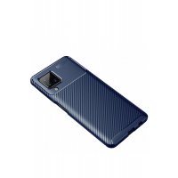 Newface Samsung Galaxy M22 Kılıf Focus Karbon Silikon - Lacivert