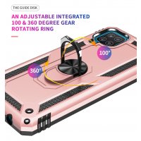 Newface Samsung Galaxy M22 Kılıf Sofya Yüzüklü Silikon Kapak - Rose