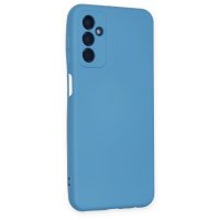 Newface Samsung Galaxy M13 Kılıf Nano içi Kadife Silikon - Mavi