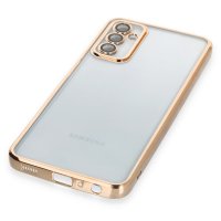 Newface Samsung Galaxy M23 Kılıf Razer Lensli Silikon - Gold