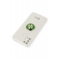 Newface Samsung Galaxy M31 Kılıf Gros Yüzüklü Silikon - Yeşil