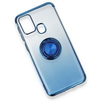 Newface Samsung Galaxy M31 Kılıf Marvel Yüzüklü Silikon - Mavi
