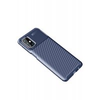 Newface Samsung Galaxy M31S Kılıf Focus Karbon Silikon - Lacivert