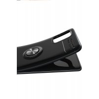 Newface Samsung Galaxy M31S Kılıf Range Yüzüklü Silikon - Siyah