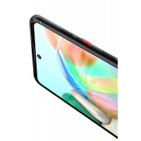 Newface Samsung Galaxy M31S Kılıf Range Yüzüklü Silikon - Siyah-Mavi